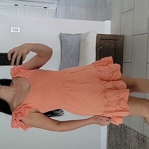 Lily Rose Orange Ruffle Dress